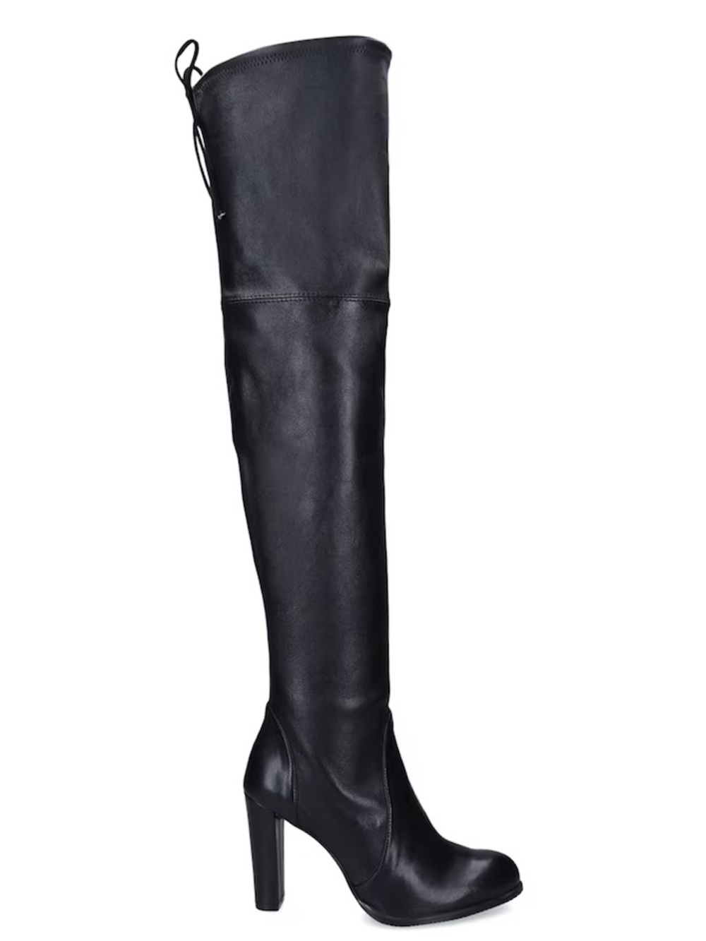 Stuart Weitzman Highland Black Plonge Stretch Leather Over-the-Knee Boots Sz 8.5 - Picture 2 of 13